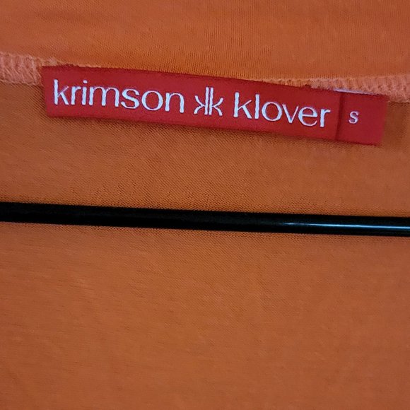Tangerine Orange Krimson Klover  V Neck Tee Size Small - Picture 9 of 12